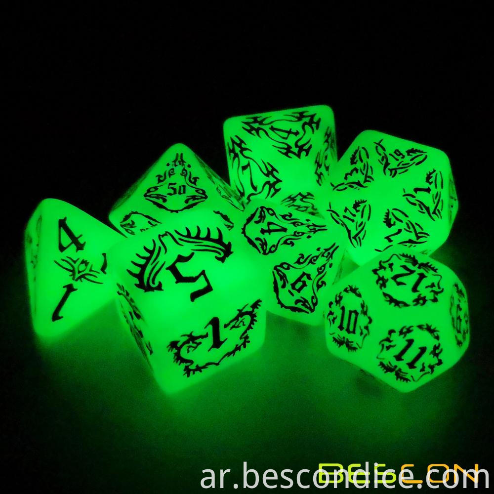 Carved Role Playing Games Rpg Dice Set 2